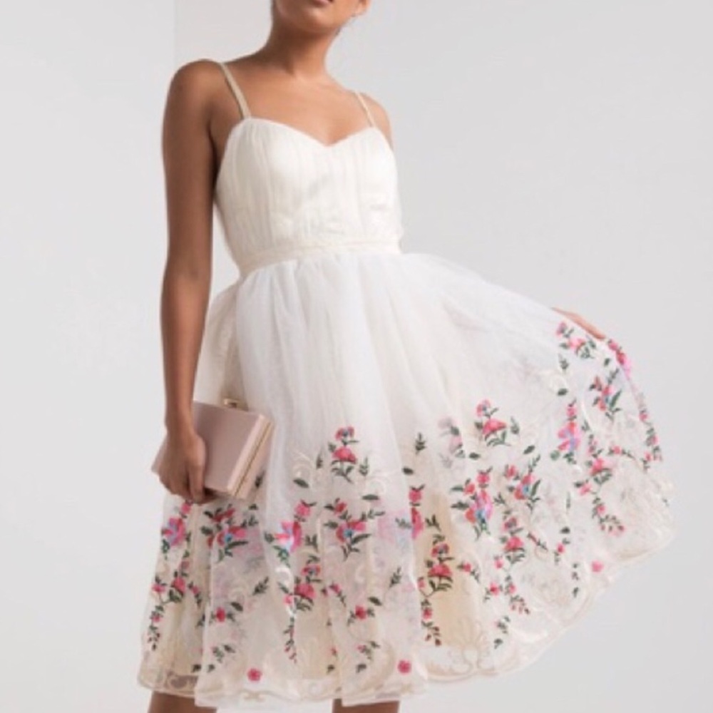 NEW AMMO x AKIRA  Floral Lace Tea Dress